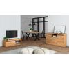 Conjunto Muebles Salon | Mesa 170 Patas X 8 Comensales | Mueble Tv 120 | Aparador / Buffet 140 | Roble Y Negro | Estilo Industrial