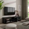 Mueble Tv, Televisión, Muebles De Salón, Almacenaje, 200x45x35cm, Para Tv Hasta 80", Con Almacenamiento, Estilo Moderno, Negro