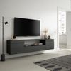 Mueble Tv | Televisión | Muebles De Salón, Almacenaje | 200x45x35cm | Para Tv Hasta 80" | Colgado, Suspendido | Estilo Moderno | Negro