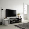 Mueble Tv | Televisión | Muebles De Salón, Almacenaje | 200x45x35cm | Para Tv Hasta 80" | Con Almacenamiento | Estilo Moderno | Blanco Y Negro