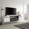 Mueble Tv | Televisión | Muebles De Salón, Almacenaje | 200x45x35cm | Para Tv Hasta 80" | Colgado, Suspendido | Estilo Moderno | Blanco Y Negro