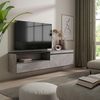 Mueble Tv | Televisión | Muebles De Salón, Almacenaje | 200x45x35cm | Para Tv Hasta 80" | Colgado, Suspendido | Estilo Moderno | Cemento