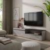 Mueble Tv | Televisión | Muebles De Salón, Almacenaje | 200x45x35cm | Para Tv Hasta 80" | Con Almacenamiento | Estilo Moderno | Cemento