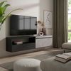 Mueble Tv | Televisión | Muebles De Salón, Almacenaje | 200x45x35cm | Para Tv Hasta 80" | Colgado, Suspendido | Estilo Moderno | Cemento