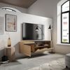 Mueble Tv, Televisión, Muebles De Salón, Almacenaje, 150x45x35cm, Para Tv Hasta 65", Colgado, Suspendido, Estilo Moderno, Roble Y Negro