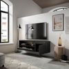 Mueble Tv, Televisión, Muebles De Salón, Almacenaje, 150x45x35cm, Para Tv Hasta 65", Colgado, Suspendido, Estilo Moderno, Negro