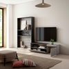 Muebles De Salón Para Tv | Conjunto De Muebles Comedor | 260x186x35cm | Para Tv Hasta 65" | Mueble Televisión | Estilo Moderno | Cemento