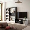 Muebles De Salón Para Tv | Conjunto De Muebles Comedor | 320x186x35cm | Mueble Televisión | Estilo Moderno | Blanco Y Negro