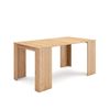 Mesa Consola Extensible, Mesa Comedor Plegable, 160, Para 8 Comensales, Comedor Y Cocina, Estilo Moderno, Roble