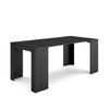 Mesa Consola Extensible, Mesa Comedor Plegable, 180, Para 8 Comensales, Comedor Y Cocina, Estilo Moderno, Negro