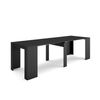 Mesa Consola Extensible, Mesa Comedor Plegable, 260, Para 12 Comensales, Comedor Y Cocina, Estilo Moderno, Negro