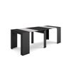 Mesa Consola Extensible, Mesa Comedor Plegable, 220, Para 10 Comensales, Comedor Y Cocina, Estilo Moderno, Negro