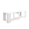 Mesa Consola Extensible, Mesa Comedor Plegable, 260, Para 12 Comensales, Comedor Y Cocina, Estilo Moderno, Blanco