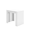 Mesa Consola Extensible, Mesa Comedor Plegable, 260, Para 12 Comensales, Comedor Y Cocina, Estilo Moderno, Blanco