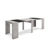 Mesa Consola Extensible, Mesa Comedor Plegable, 260, Para 12 Comensales, Comedor Y Cocina, Estilo Moderno, Cemento