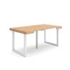 Mesa Consola Extensible | Mesa Comedor Plegable | 160 | Para 8 Comensales | Patas Madera Maciza | Estilo Moderno | Roble