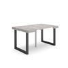 Mesa Consola Extensible | Mesa Comedor Plegable | 140 | Para 6 Comensales | Patas Madera Maciza | Estilo Moderno | Cemento