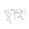 Mesa Consola Extensible | Mesa Comedor Plegable | 140 | Para 6 Comensales | Patas Madera Maciza | Estilo Moderno | Blanco