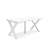 Mesa Consola Extensible | Mesa Comedor Plegable | 160 | Para 8 Comensales | Patas Madera Maciza | Estilo Moderno | Blanco