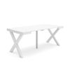 Mesa Consola Extensible | Mesa Comedor Plegable | 180 | Para 8 Comensales | Patas Madera Maciza | Estilo Moderno | Blanco