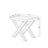 Mesa Consola Extensible, Mesa Comedor Plegable, 220, Para 10 Comensales, Patas Madera Maciza, Estilo Moderno, Roble