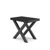 Mesa Consola Extensible, Mesa Comedor Plegable, 220, Para 10 Comensales, Patas Madera Maciza, Estilo Moderno, Negro