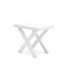 Mesa Consola Extensible, Mesa Comedor Plegable, 220, Para 10 Comensales, Patas Madera Maciza, Estilo Moderno, Blanco Y Cemento