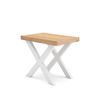 Mesa Consola Extensible, Mesa Comedor Plegable, 300, Para 14 Comensales, Patas Madera Maciza, Estilo Moderno, Roble Y Blanco