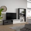 Muebles De Salón Para Tv | Conjunto De Muebles Comedor | 310x186x35cm | Para Tv Hasta 80" | Mueble Televisión | Estilo Moderno | Blanco Y Negro