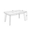 Mesa Comedor, Mesa Fija Cocina Y Salón, 170, Para 8 Comensales, Patas De Madera, Estilo Moderno, Blanco