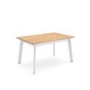 Mesa Comedor, Mesa Fija Cocina Y Salón, 140, Para 6 Comensales, Patas De Madera, Estilo Moderno, Roble