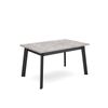 Mesa Comedor, Mesa Fija Cocina Y Salón, 140, Para 6 Comensales, Patas De Madera, Estilo Moderno, Cemento