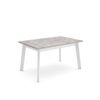 Mesa Comedor, Mesa Fija Cocina Y Salón, 140, Para 6 Comensales, Patas De Madera, Estilo Moderno, Cemento