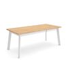 Mesa Comedor, Mesa Fija Cocina Y Salón, 200, Para 10 Comensales, Patas De Madera, Estilo Moderno, Roble