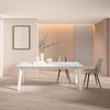 Mesa Comedor, Mesa Fija Cocina Y Salón, 200, Para 10 Comensales, Patas De Madera, Estilo Moderno, Blanco