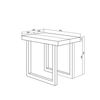 Mesa Consola Extensible, Mesa Comedor Plegable, 220, Para 10 Comensales, Patas Madera Maciza, Estilo Moderno, Blanco