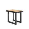 Mesa Consola Extensible, Mesa Comedor Plegable, 220, Para 10 Comensales, Patas Madera Maciza, Estilo Moderno, Negro Y Roble