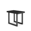 Mesa Consola Extensible, Mesa Comedor Plegable, 220, Para 10 Comensales, Patas Madera Maciza, Estilo Moderno, Negro