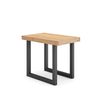 Mesa Consola Extensible, Mesa Comedor Plegable, 300, Para 14 Comensales, Patas Madera Maciza, Estilo Moderno, Roble Y Negro