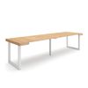 Mesa Consola Extensible, Mesa Comedor Plegable, 300, Para 14 Comensales, Patas Madera Maciza, Estilo Moderno, Roble