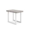 Mesa Consola Extensible, Mesa Comedor Plegable, 300, Para 14 Comensales, Patas Madera Maciza, Estilo Moderno, Cemento