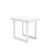 Mesa Consola Extensible, Mesa Comedor Plegable, 220, Para 10 Comensales, Patas Madera Maciza, Estilo Moderno, Blanco