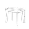 Mesa Consola Extensible, Mesa Comedor Plegable, 180, Para 8 Comensales, Patas De Madera, Estilo Moderno, Cemento