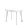 Mesa Consola Extensible, Mesa Comedor Plegable, 180, Para 8 Comensales, Patas De Madera, Estilo Moderno, Blanco