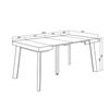 Mesa Consola Extensible, Mesa Comedor Plegable, 160, Para 8 Comensales, Patas De Madera, Estilo Moderno, Cemento