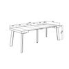 Mesa Consola Extensible, Mesa Comedor Plegable, 220, Para 10 Comensales, Patas De Madera, Estilo Moderno, Roble Y Blanco