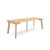 Mesa Consola Extensible, Mesa Comedor Plegable, 220, Para 10 Comensales, Patas De Madera, Estilo Moderno, Roble