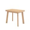 Mesa Consola Extensible, Mesa Comedor Plegable, 220, Para 10 Comensales, Patas De Madera, Estilo Moderno, Roble Y Negro