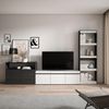 Muebles De Salón Para Tv, Conjunto De Muebles Comedor, 310x186x35cm, Para Tv Hasta 65", Mueble Televisión, Estilo Moderno, Blanco Y Negro