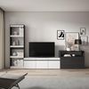 Muebles De Salón Para Tv, Conjunto De Muebles Comedor, 310x186x35cm, Para Tv Hasta 65", Mueble Televisión, Estilo Moderno, Blanco Y Negro